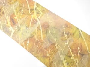 アンティーク　枝梅模様織り出し袋帯（着用可）